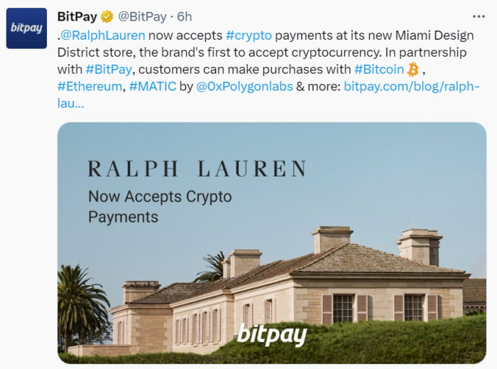 사진=비트페이(BitPay) 공식 트위터