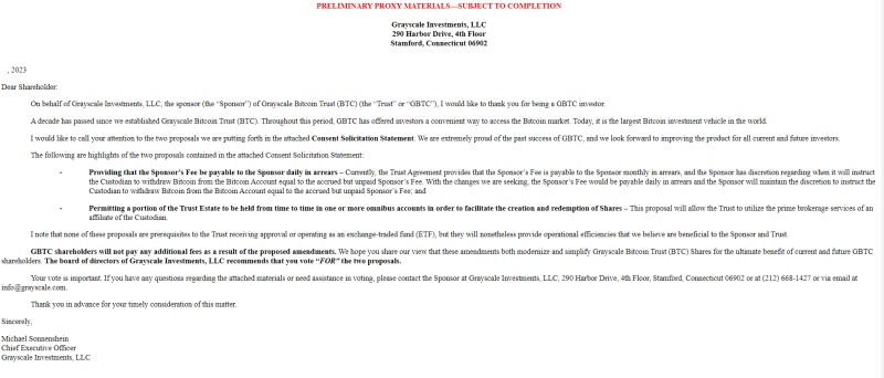 그레이스케일, BTC 현물 ETF 전환 막바지 채비···GBTC 계약 고쳐 기사의 사진