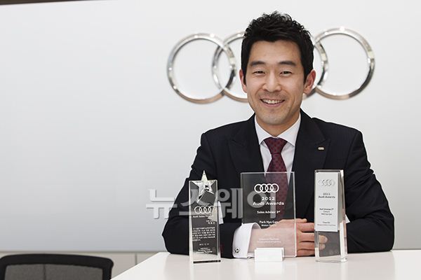 아우디 위본 모터스에서 3년 연속 판매왕의 자리를 지키고 있는 박효건 팀장 ⓒ윤경현 기자