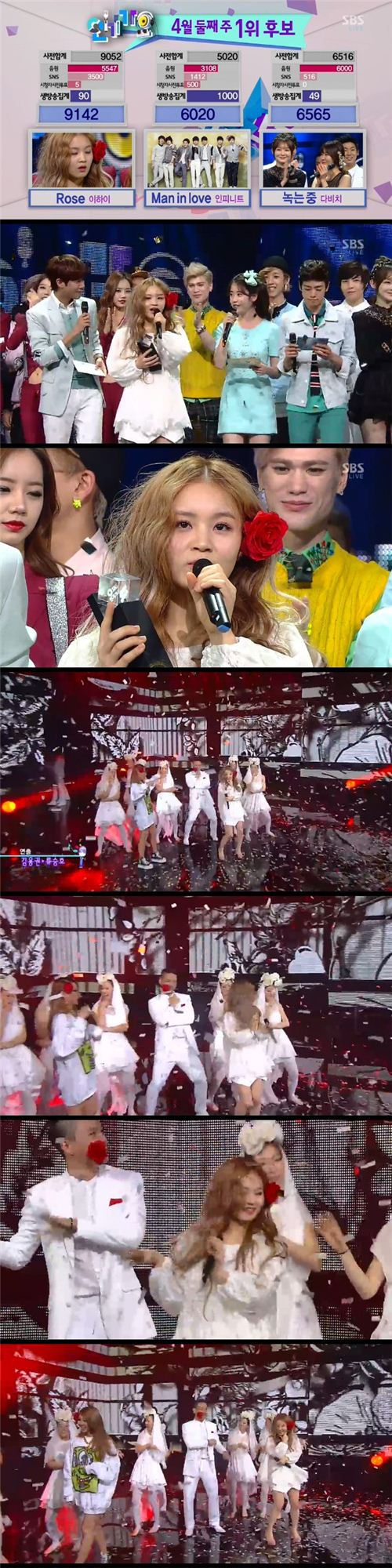 이하이 '로즈'. SBS '인기가요' 방송화면 캡처