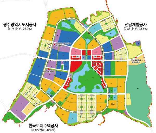 광주전남혁신도시 토지이용계획도. 사진제공=LH