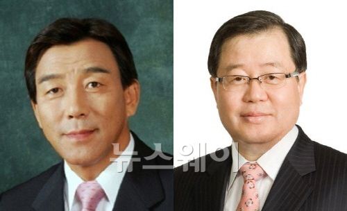 김창근 SK수펙스추구협의회 의장(왼쪽)과 홍기준 한화케미칼 부회장.
