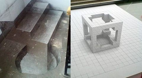 3D 입체 낙서. 온라인 커뮤니티