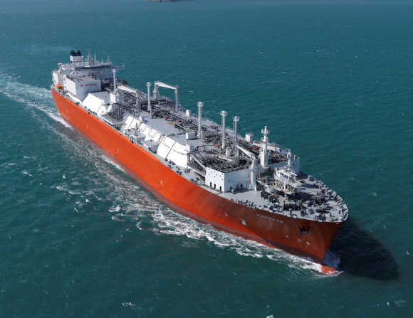 대우조선해양이 건조한 LNG-RV선 ‘익스프레스(Express)’호. 사진제공=대우조선해양