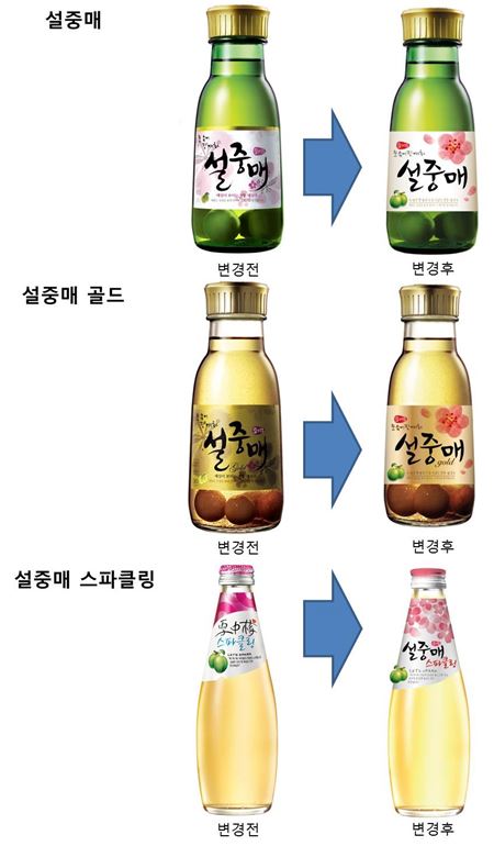 설중매 3종 라벨 리뉴얼 / 사진=롯데주류 제공