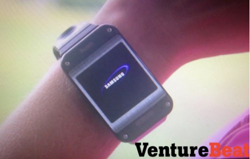 삼성전자 '갤럭시 기어'로 추정되는 제품.  사진=벤처비트 제공