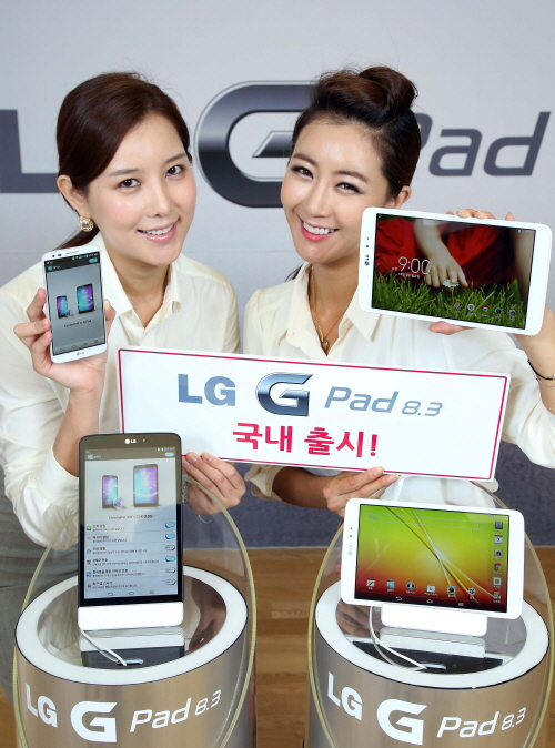 LG전자가 14일부터 전략 태블릿 ‘LG G Pad 8.3’ 국내 판매를 시작한다. 사진=LG전자 제공