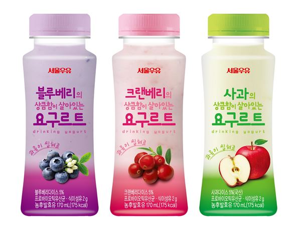 서울우유, ‘상큼함이 살아있는 요구르트’ 3종 출시 기사의 사진