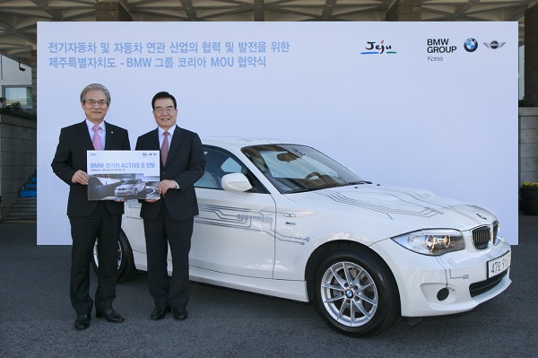 BMW 코리아는 전기차 활성화 위해 제주도와 MOU를 체결했다. 사진=BMW 코리아 제공