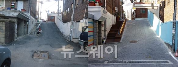 가로환경개선 전(왼쪽), 후(오르쪽). 사진=서울시 제공