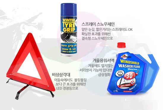 겨울철 여성운전자가 챙겨야 할 필수 아이템. 자료=카즈 제공