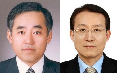 김주형 LG경제연구원장 사장(왼쪽)과 남상건 LG스포츠 대표이사 부사장.