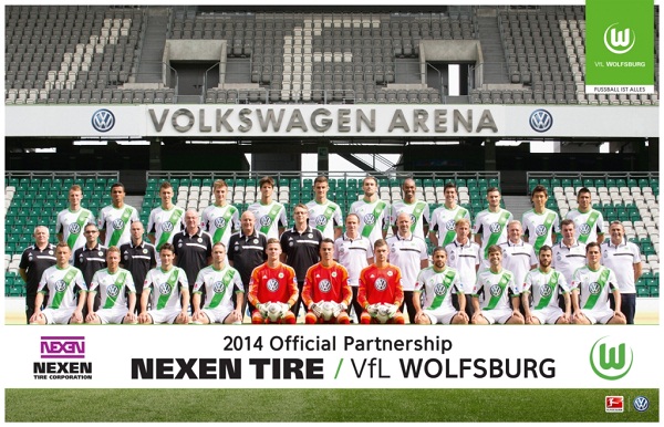 넥센타이어가 독일 프로축구팀 'VFL 볼프스부르크'와 스폰서 계약을 체결했다. 사진=넥센타이어 제공