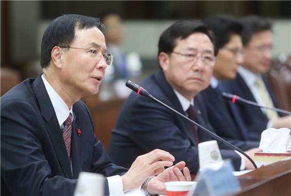 노대래 공정거래위원장이 13일 ‘중소기업 공정경쟁 정책협의회’에서 발언하고 있다. (사진=중소기업중앙회)