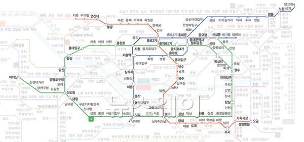 지하철 파업으로 영향을 받게될 서울메트로 1~4호선. 사진=뉴스웨이DB