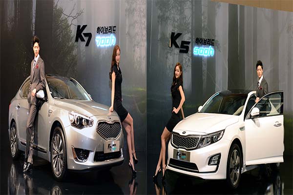 기아차 K7 하이브리드, K5 하이브리드. 사진=기아자동차 제공