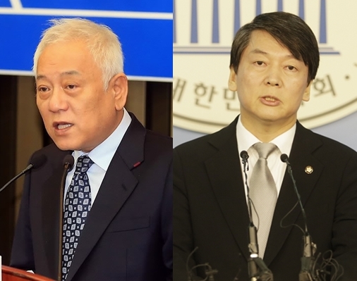 김한길 민주당 대표(左)와 안철수 무소속 의원. 사진=뉴스웨이 DB