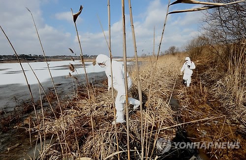 국립환경연구원 직원들이 전북 고창군 성내면 동림저수지 환경실태를 조사하고 있다. 사진=연합뉴스 제공