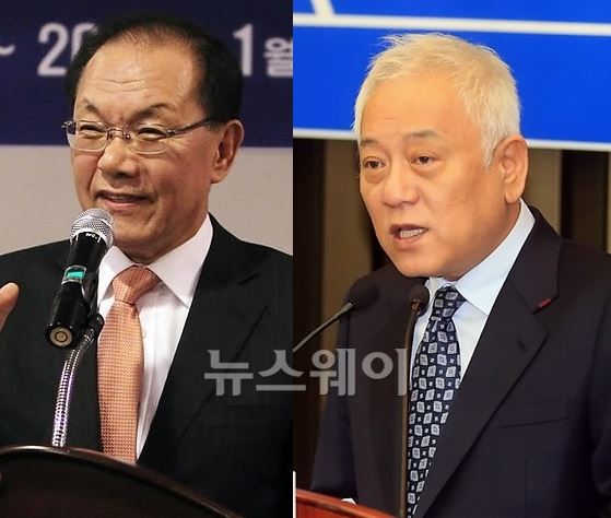 황우여 새누리당 대표(左)와 김한길 민주당 대표. 사진=뉴스웨이 DB