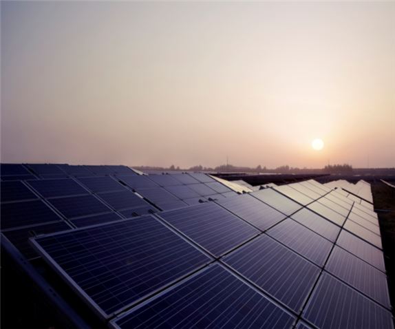 한화솔라원의 중국 쉬저우 태양광발전소.