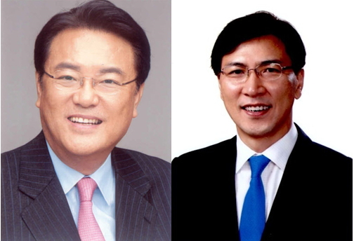 정진석 새누리당 후보(왼쪽), 안희정 새정치민주연합 후보. 사진=중앙선거관리위원회 제공
