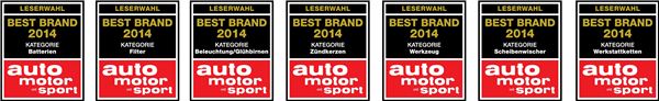 자동차 부품 업체 보쉬가 유명 자동차 잡지인 ‘아우토 모토 운트 스포트(Auto, Motor und Sport)’ 등 독일의 4개 자동차 전문 잡지가 각각 실시하는 독자 대상 설문 조사에서 보쉬가 2014년 최고의 브랜드로 선정됐다. 사진=보쉬 제공