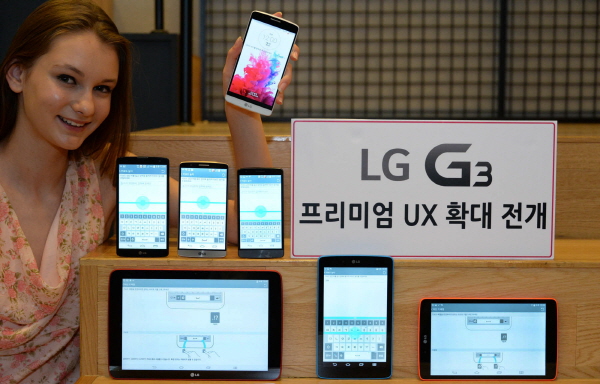 LG전자가 보급형 스마트폰과 태블릿에도 ‘LG G3’의 프리미엄 UX(사용자 경험)을 확대 적용한다. 사진=LG전자 제공