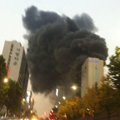 강남 신논현역 화재.(사진=소셜네트워크서비스 캡쳐)