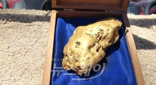 2.8kg 자연산 금덩어리. 사진=온라인 커뮤니티사이트 갈무리