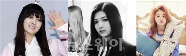 AOA 찬미, 레드벨벳 조이, 엔씨아 / 사진 = 뉴스웨이DB, SM엔터테인먼트, 제이제이홀릭미디어