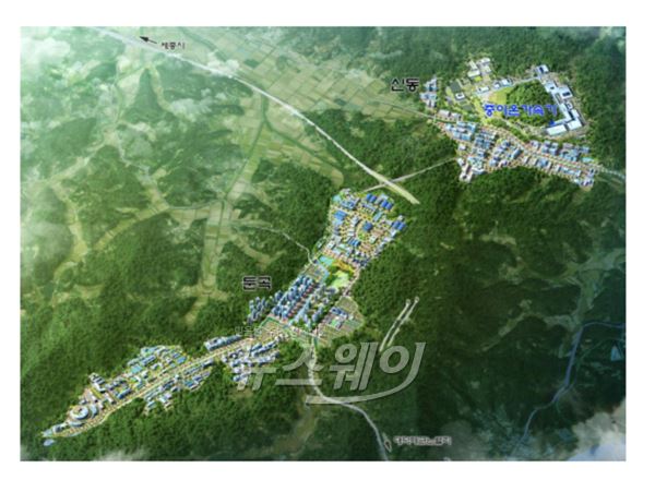 과학벨트 거점지구(신동, 둔곡) 조감도, 자료=미래창조과학부 제공