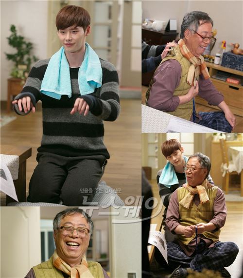 사진= SBS '피노키오' 측은 2일 이종석-변희봉의 훈훈한 부자(父子) 비하인드 스틸을 공개했다 / 아이에이치큐(IHQ) 제공