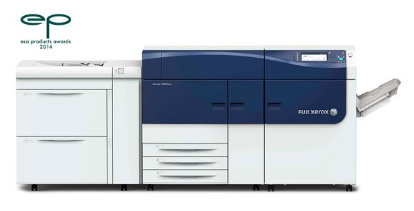 후지제록스는 컬러 디지털 인쇄기 ‘버산트 2100 프레스’가 일본에서 개최된 ‘2014 에코 프로덕트 어워즈’에서 에코 프로덕트 부문 최고상인 ‘경제산업성 장관상’을 수상했다고 22일 밝혔다. 사진=후지제록스 제공
