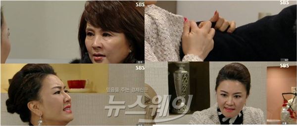사진= '청담동 스캔들' 유지인이 김혜선의 살인청부를 눈치채고 치를 떨었다 / SBS 방송화면 캡처