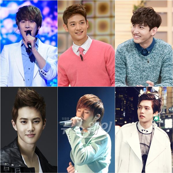 동방신기 최강창민, 슈퍼주니어 규현, 샤이니 민호, 인피니트 성규, 씨엔블루 종현, 엑소 수호가 새로운 예능 KBS2 '두근두근 인도' 촬영을 위해 오는 2월2일 인도로 출국한다 / 사진= KBS 제공