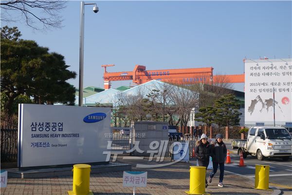 삼성중공업 거제조선소에서 협력사 근로자가 추락하여 사망하는 사고가 발행했다. 사진=윤경현 기자