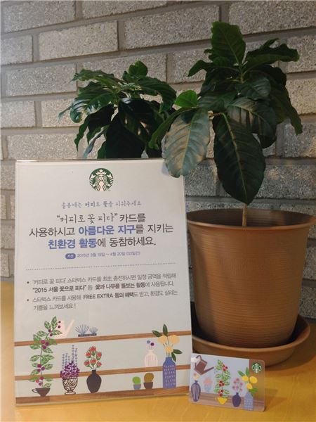 스타벅스, ‘커피로 꽃 피다’ 카드 출시···친환경 캠페인 실시