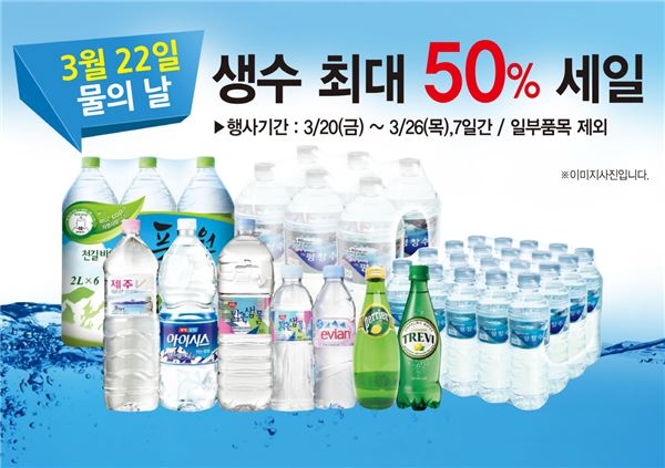 GS수퍼마켓, ‘물의 날’ 맞아 생수 최대 반값 할인 행사