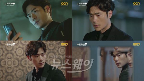 김강우가 지난 2일 방송된 OCN '실종느와르 M' 6회 ‘예고된 살인’에서 살인사건의 단서를 은닉하는 모습으로 눈길을 끌었다  / 사진= '실종느와르 M' 영상캡처