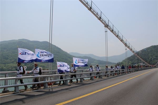 S&T그룹이 대한민국 해안도로 종주 프로젝트인 ‘S&T 해안누리 국토대장정’의 25차 행사를 진행했다. 사진=S&T그룹 제공