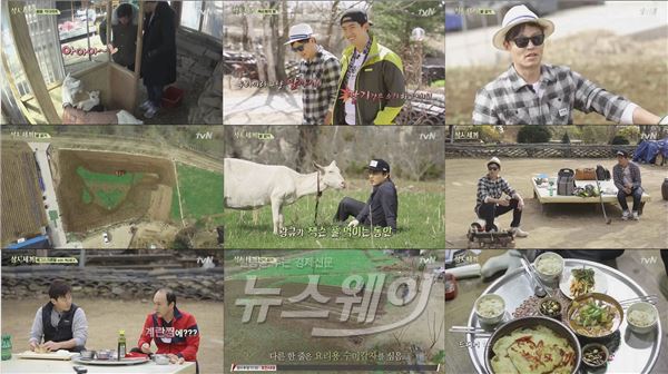 한층 더 업그레이드 되어 돌아온 평범한 일상 속 특별한 재미를 선사하는 힐링 예능 tvN ‘삼시세끼 정선편’이 정선의 봄 이야기로 시청자들에게 따뜻한 웃음을 전하며 순항을 시작했다 / 사진제공= '삼시세끼' 영상캡처