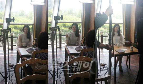 SBS ‘이혼변호사는 연애중’에 미스터리 가득하게 차유란으로 등장하고 있는 배우 손성윤이 촬영 현장 사진을 공개했다 / 사진제공= 마코어뮤즈먼트