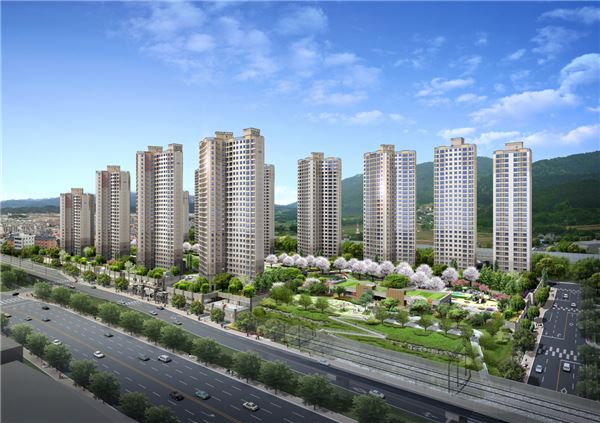 창원 롯데캐슬 더 퍼스트 투시도. 사진=롯데건설 제공.