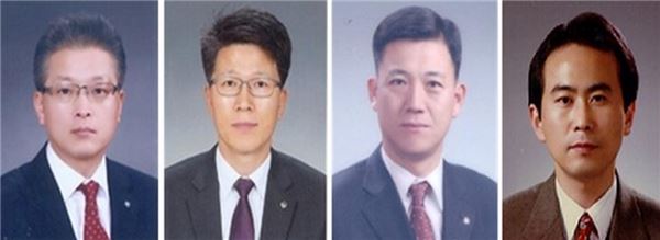 2015년 IBk기업은행  하반기 정기인사를 통해 신임 부행장에 선임된 임길상, 장세홍, 조헌수, 황영석 부행장.