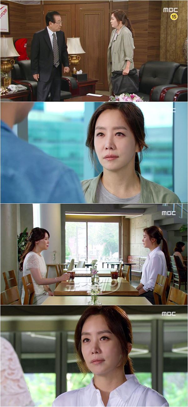 MBC '여자를 울려'에서 열연을 펼치고 있는 김정은이 송창의의 가족과 대립하며 극에 달한 분노를 표출해 안방극장을 서늘하게 만들었다 / 사진= MBC '여자를 울려' 영상캡쳐