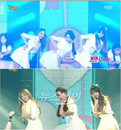지난 25일 방송된 MBC '음악중심'에는 두 번째 미니앨범 ‘Paradise’를 발표한 앤 화이트가 무대에 올라 청순돌의 귀환을 알렸다 / 사진제공= J&J엔터테인먼트