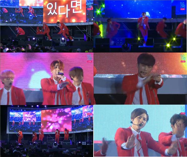 B1A4 게릴라 콘서트, 스윗가이의 매력 발산···신곡 ‘스윗걸’ 첫 선 기사의 사진