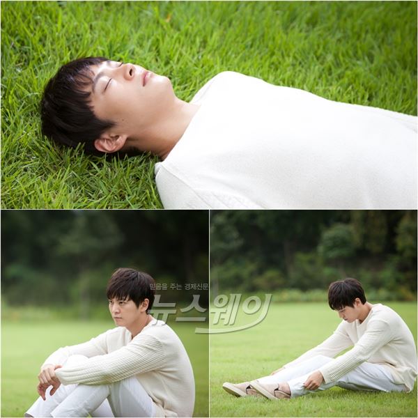 SBS 수목드라마 ‘용팔이’의 주원이 어느 때보다 편안한 얼굴로 잔디밭 휴식을 취하는 모습이 포착돼 사연에 관심을 모은다 / 사진=SBS콘텐츠허브 제공