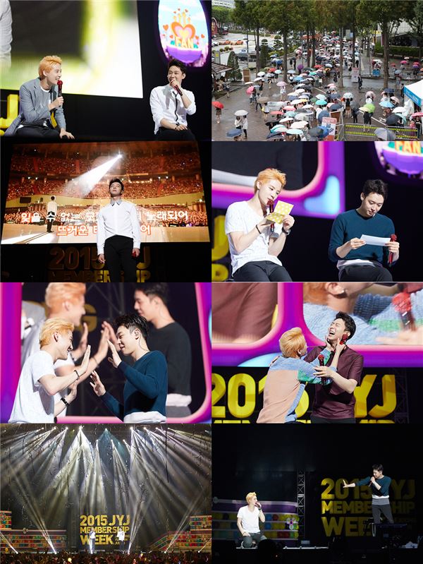 JYJ, 팬들과 함께했던 180여분의 시간···‘2015 JYJ 멤버십위크 팬미팅 성료’ 기사의 사진