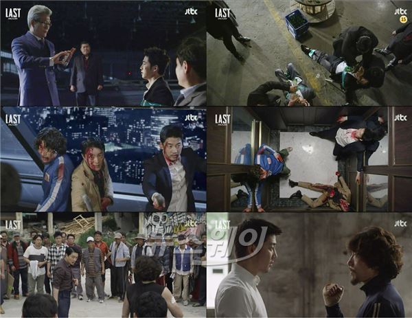 배우들의 열연과 호쾌한 액션, 영화같은 화면구성 등 숱한 화제를 뿌린 JTBC ‘라스트’ 속 명장면을 되짚어봤다 /사진제공= JTBC '라스트' 영상캡처